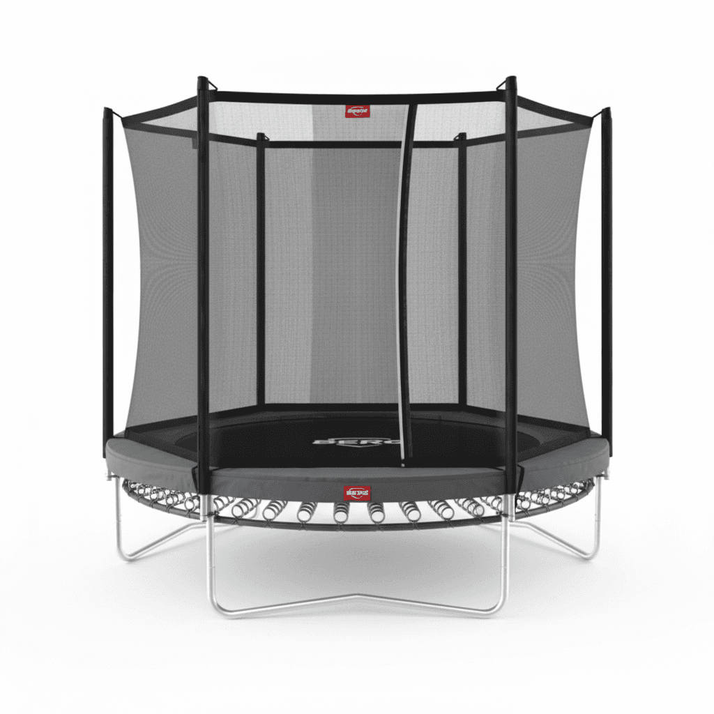 BERG Favorit Trampoliini 200 cm + Turvaverkko, harmaa – kuva