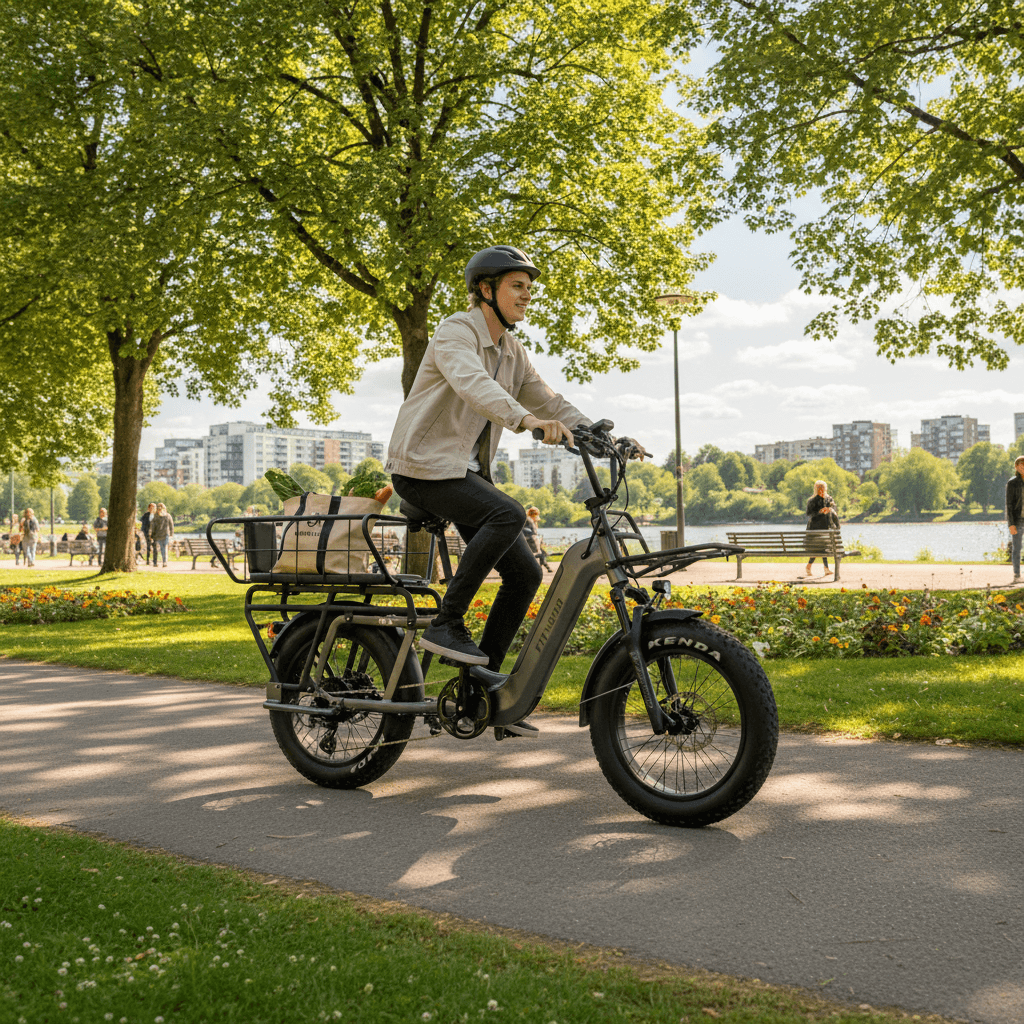 FitNord Cargo 350 Pitkäperäinen Sähköpyörä, harmaa – kuva