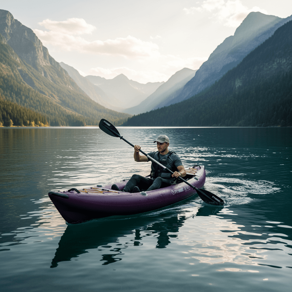 FitNord Seal One ilmatäytteinen kajakki, tummanvioletti (1-istuttava) 2025 – kuva