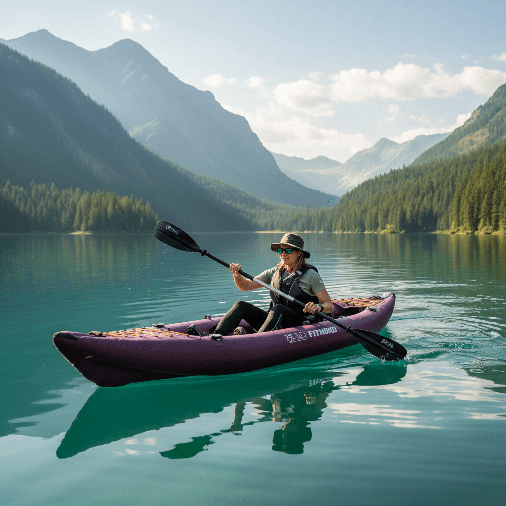 FitNord Seal Two ilmatäytteinen kajakki, tumma violetti (2-istuttava) 2025 – kuva