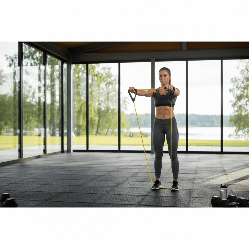 FitNord Vastuskuminauha kahvoilla, kevyt – kuva