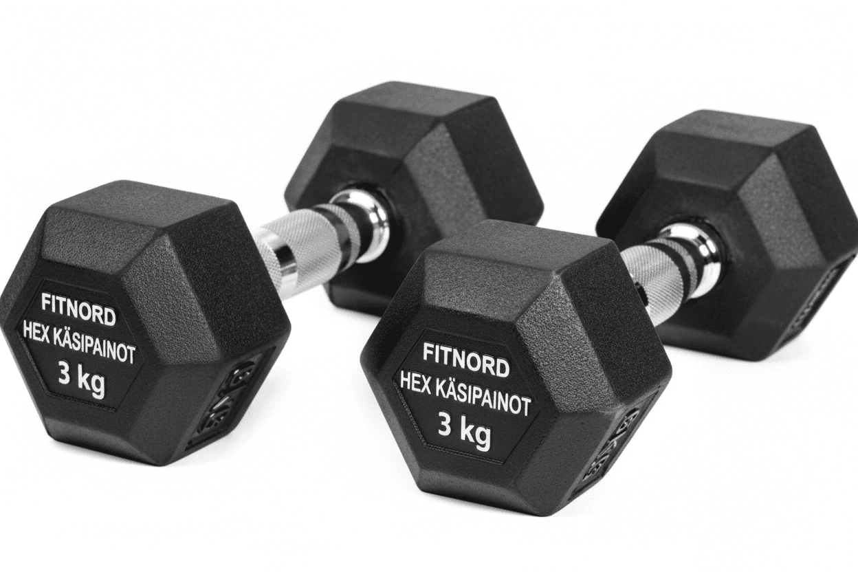 Hex Käsipainot 3 kg (PARI), FitNord – kuva