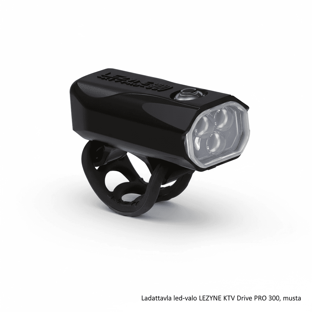 Ladattava led-valo LEZYNE KTV Drive PRO 300, musta – kuva